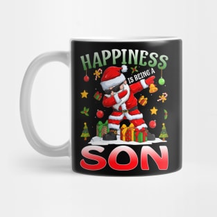Happiness Is Being A Son Santa Christmas Mug